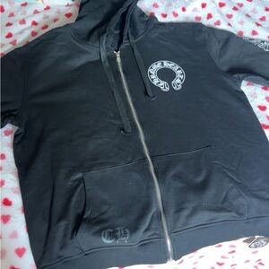 Chrome Hearts Black Hoodie with Signature Logo Packaging